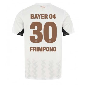 Pánské fotbalový oblečení Bayer Leverkusen Jeremie Frimpong #30 Venkovní košile 2024-25 Krátkým Rukávem